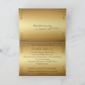 Double Photo 50th Jubileum Invitation Card (Binnen)