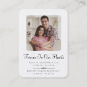 Double Photo Modern Memorial Funeral Prayer Card Visitekaartje (Voorkant)