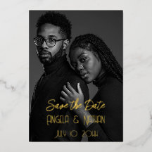 Double Photo Save the Dates met