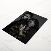 Double Photo Save the Dates met Folie Uitnodiging (Gedraaid)