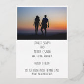 Double Photo Save the Dates met Folie Uitnodiging (Achterkant)