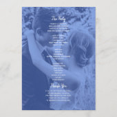 Double Photo Wedding Programmakaart (Achterkant)