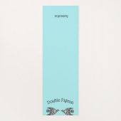 Double Pigeon Blue Yoga Mat (Achterkant)