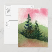 "Double Pines" Briefkaart voor landwegen (Voorkant / Achterkant)