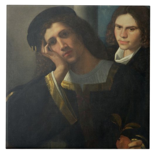 Double Portrait, c.1502 Tegeltje (Voorkant)