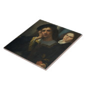 Double Portrait, c.1502 Tegeltje (Zijkant)