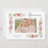 Double Quinceañera Spain Whimsical Typografie Kaart (Voorkant)