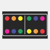 Double Rainbow Domino Sticker (Voorkant)