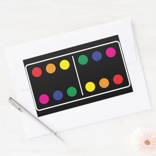 Double Rainbow Domino Sticker (Envelop)