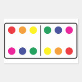 Double Rainbow Domino Sticker (Voorkant)