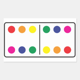 Double Rainbow Domino Sticker