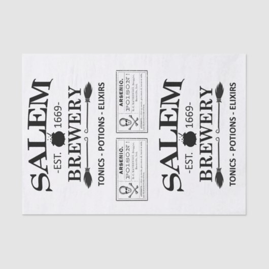Double Salem Brewery Tissue Paper Tissuepapier (Voorkant)