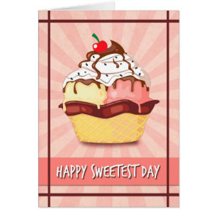 Double Scoop Ice Cream w/Cherry for Sweetest Day