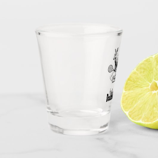 Double Shot Kangaroo Tennis Glas (Links)