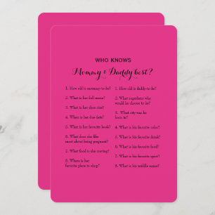 Double Side Baby shower Games - Advies   Wie weet Kaart