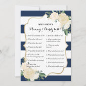 Double Side Baby shower Games - Advies | Wie weet Kaart (Voorkant)