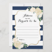 Double Side Baby shower Games - Advies | Wie weet Kaart (Achterkant)