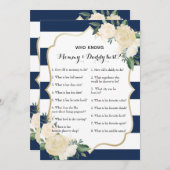 Double Side Baby shower Games - Advies | Wie weet Kaart (Voorkant / Achterkant)