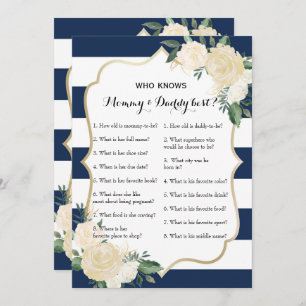 Double Side Baby shower Games - Advies   Wie weet Kaart