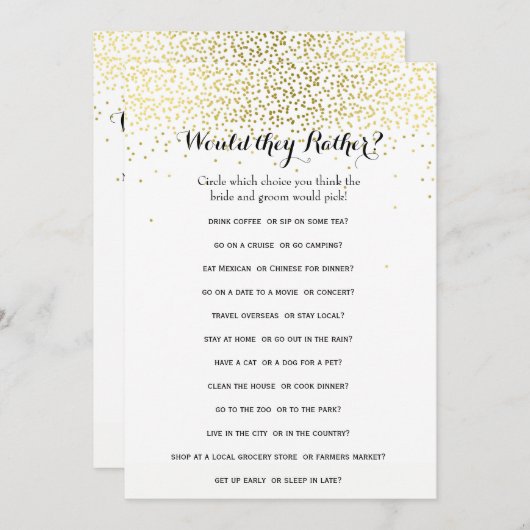 Double Side Gold Confetti Vrijgezellenfeest games (Voorkant / Achterkant)