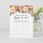 Double Side Herfst Bloemen Vrijgezellenfeest Spell Kaart (Staand voorkant)