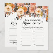 Double Side Herfst Bloemen Vrijgezellenfeest Spell Kaart (Voorkant / Achterkant)