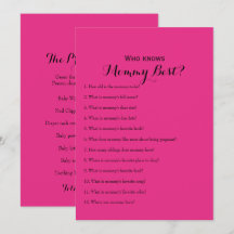 Double Side Hot Pink Baby shower Spelletjes