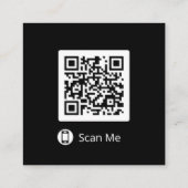 Double Side QR Code Promotional Business Cards  Vierkante Visitekaartje (Achterkant)