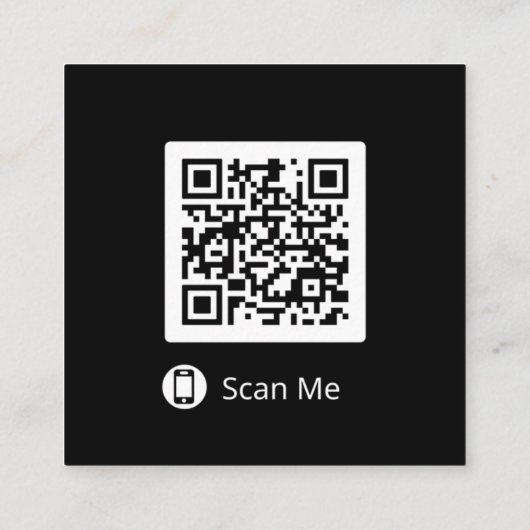 Double Side QR Code Promotional Business Cards  Vierkante Visitekaartje (Achterkant)