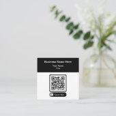 Double Side QR Code Promotional Business Cards  Vierkante Visitekaartje (Staand voorkant)