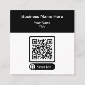 Double Side QR Code Promotional Business Cards  Vierkante Visitekaartje (Voorkant)