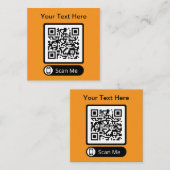 Double Side Scannable QR Code Vierkante Visitekaartje (Voorkant / Achterkant)