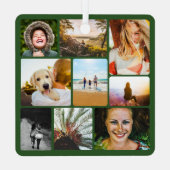 Double Sided 18 Photo Rounded Metal Ornament (Achterkant)