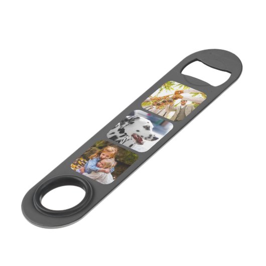 Double Sided 6 Foto Sleutelhanger Bottle Open Speed Flessenopener (Voorkant Gekanteld)
