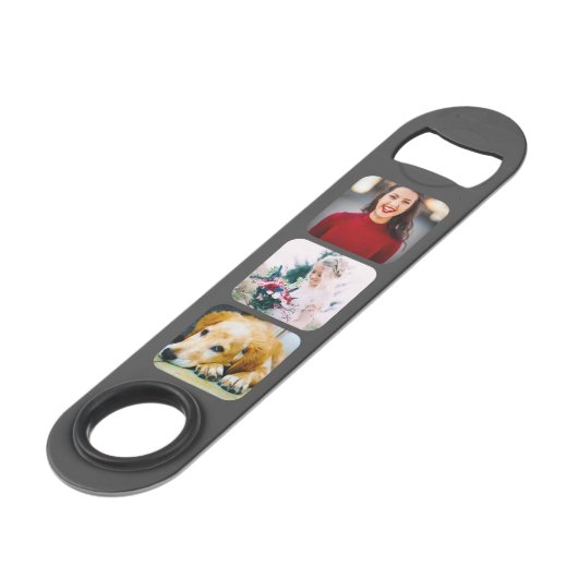 Double Sided 6 Foto Sleutelhanger Bottle Open Speed Flessenopener (Achterkant Gekanteld)