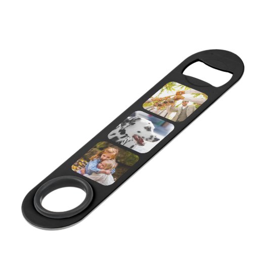 Double Sided 6 Foto Sleutelhanger Bottle Open Speed Flessenopener (Voorkant Gekanteld)