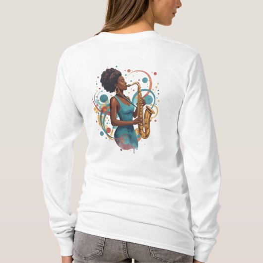 Double-Sided Abstract Dreamer Woman T-Shirt Art (Achterkant)