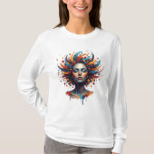 Double-Sided Abstract Dreamer Woman T-Shirt Art (Voorkant)