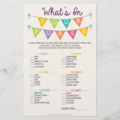 Double Sided Baby shower Games Flyer (Achterkant)
