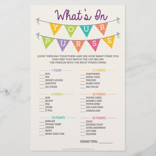 Double Sided Baby shower Games Flyer (Achterkant)