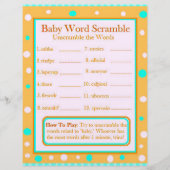 Double Sided Baby shower Games Flyer (Voorkant)