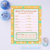 Double Sided Baby shower Games Flyer (Enkel)