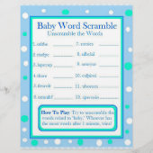 Double Sided Baby shower Games Flyer (Voorkant)