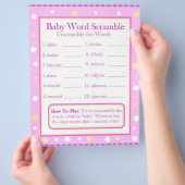 Double Sided Baby shower Games Flyer (Hand)
