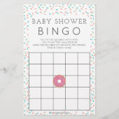 Double Sided Baby shower Games Modern Donut (Achterkant)