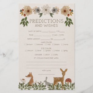 Double Sided Baby shower Games Modern Woodland