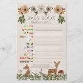 Double Sided Baby shower Games Modern Woodland (Voorkant)