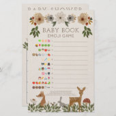 Double Sided Baby shower Games Modern Woodland (Voorkant / Achterkant)