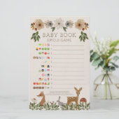 Double Sided Baby shower Games Modern Woodland (Staand voorkant)