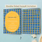 Double-Sided Blue Yellow Bright Plaid Hand-Drawn Kaart